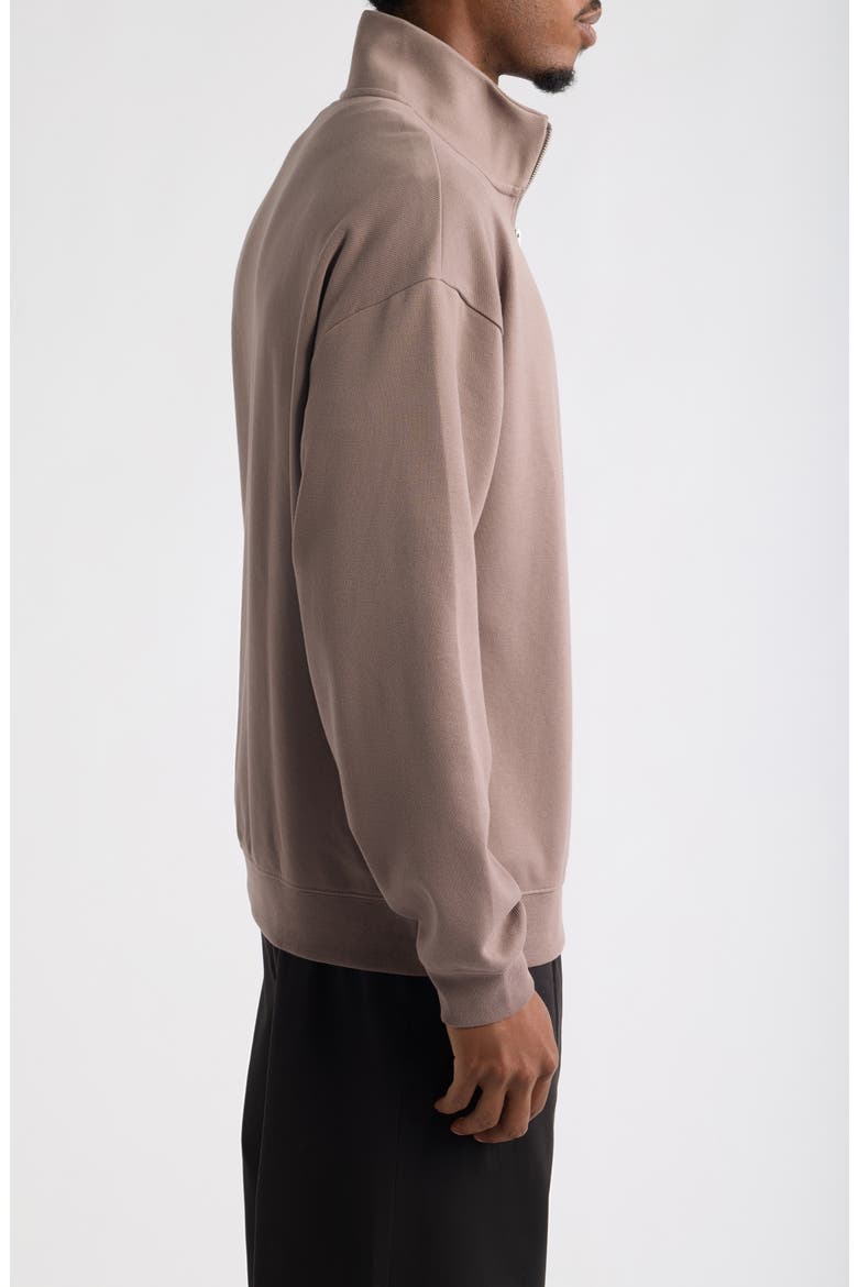 Dalizip Cotton Quarter-Zip Pullover, Alternate, color, RUST/ COPPER