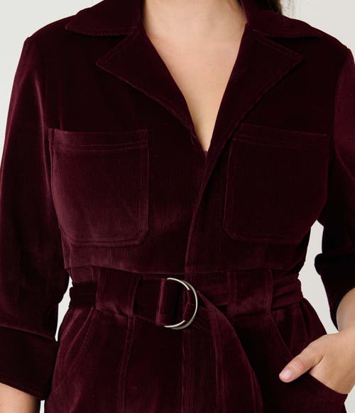 Unique Vintage Trixie Jumpsuit In Burgundy
