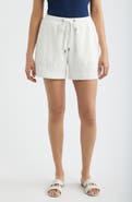 CITY BLUES Eyelet Drawstring Shorts