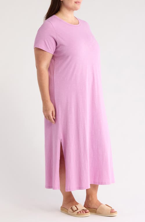 Eileen Fisher Organic Cotton Maxi Dress In Pink
