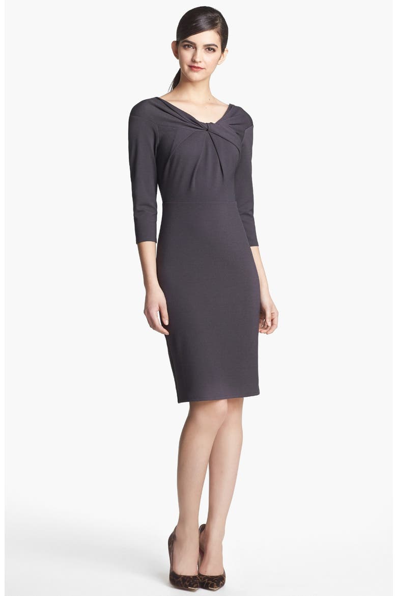 Twist Front Dress, Main, color, CHARCOAL