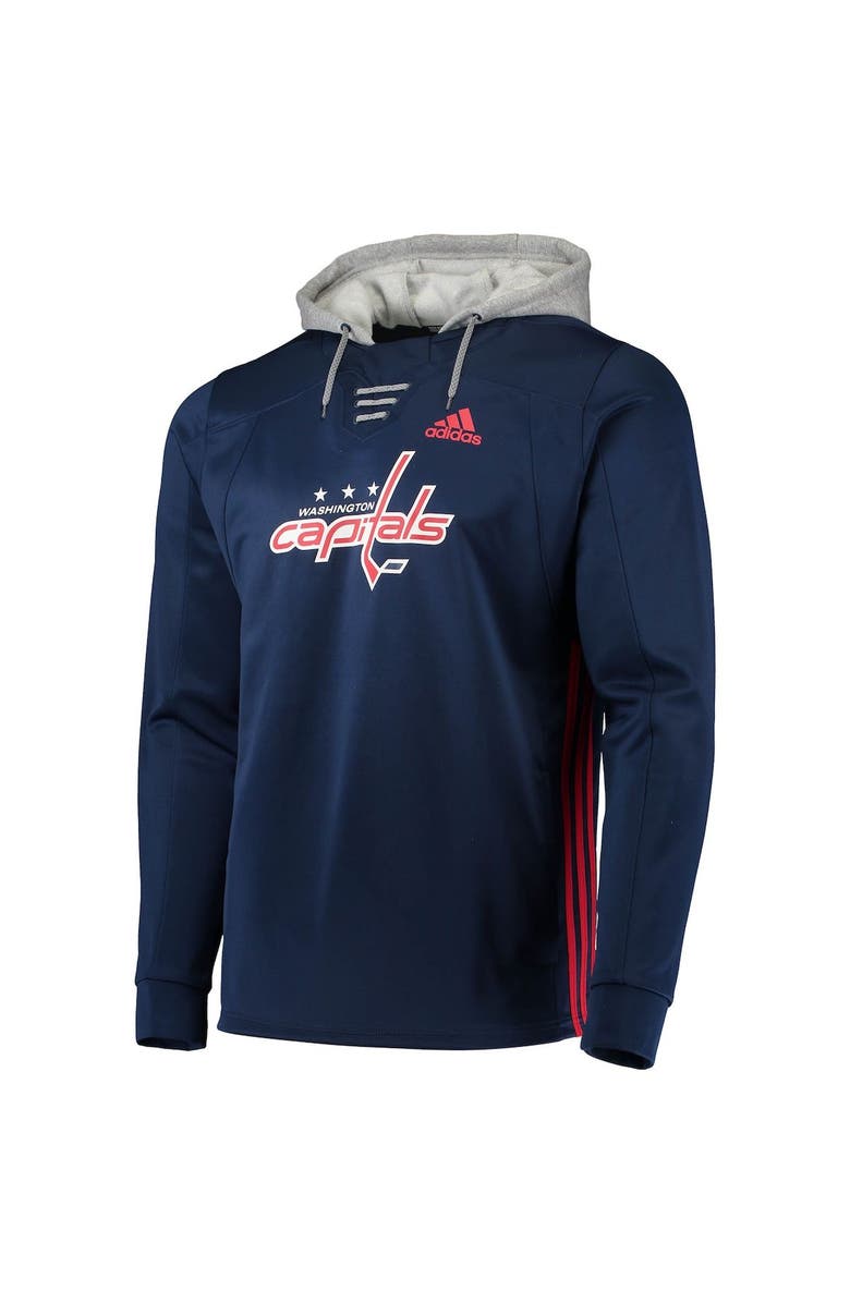 adidas Men's adidas Navy Washington Capitals Skate Lace AEROREADY Pullover Hoodie, Alternate, color, 