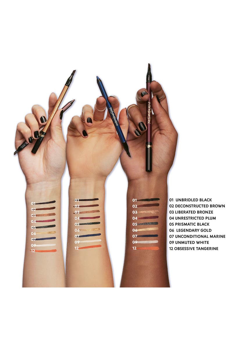 Yves Saint Laurent Lines Liberated 24HR Waterproof Eyeliner, Alternate, color, 01 Black