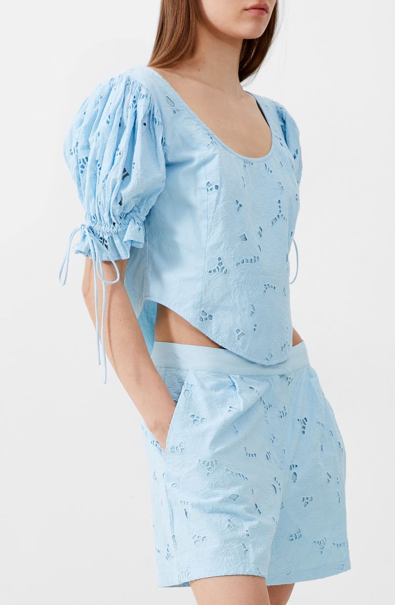 French Connection Rhodes Eyelet Top, Alternate, color,