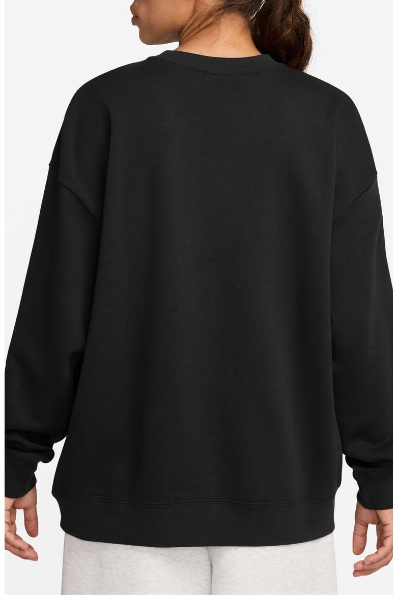 Club Fleece Loose Fit Crewneck Sweatshirt, Alternate, color, BLACK/ WHITE