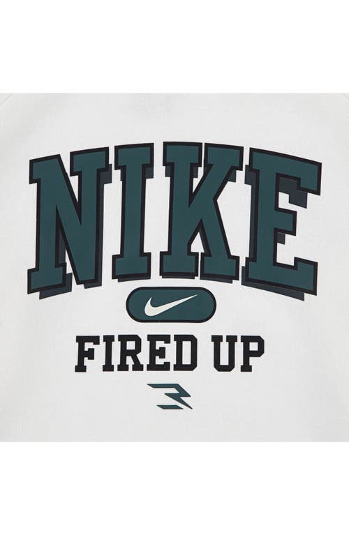 3 Brand Kids' Fired Up Collegiate Graphic Hoodie In White