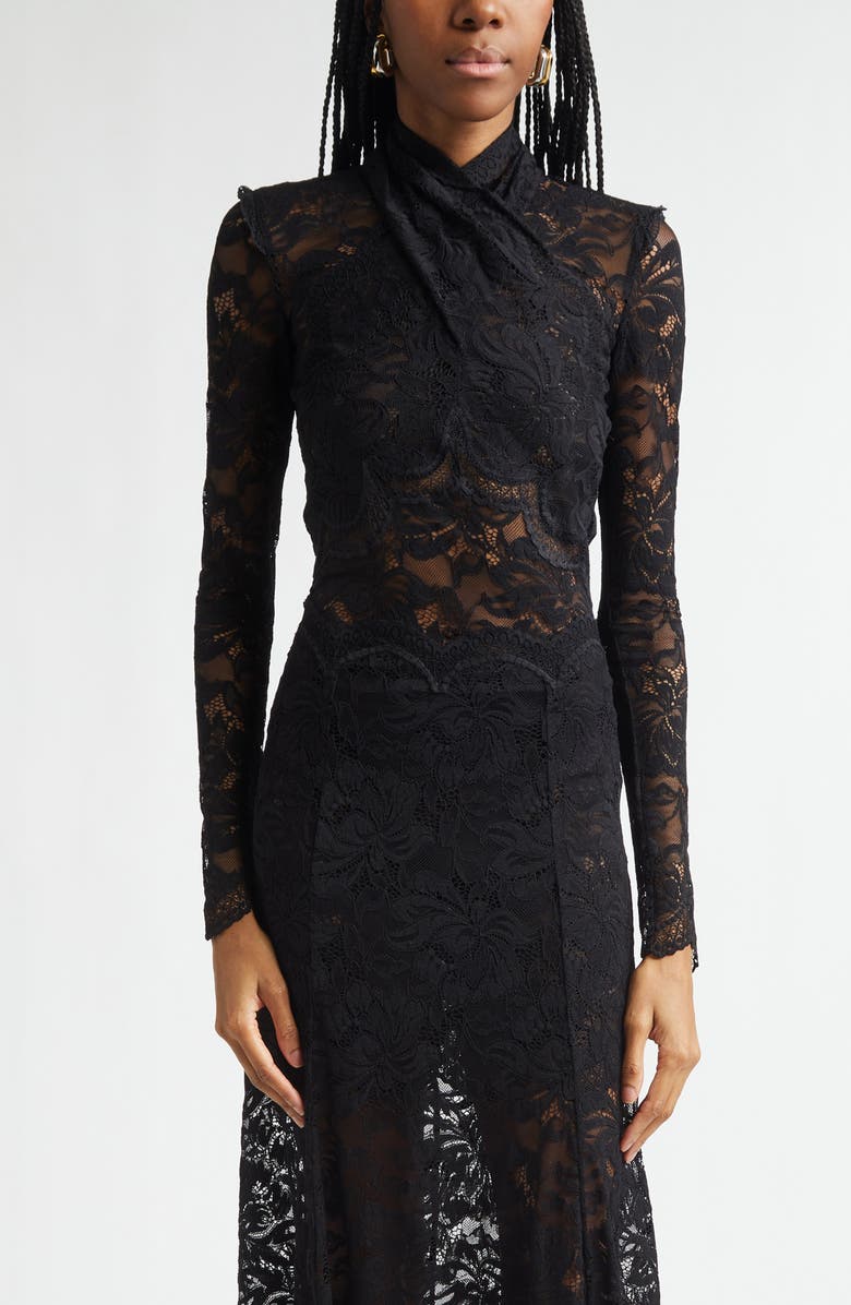 Rabanne Embellished Cutaway Cardigan, Main, color, Black