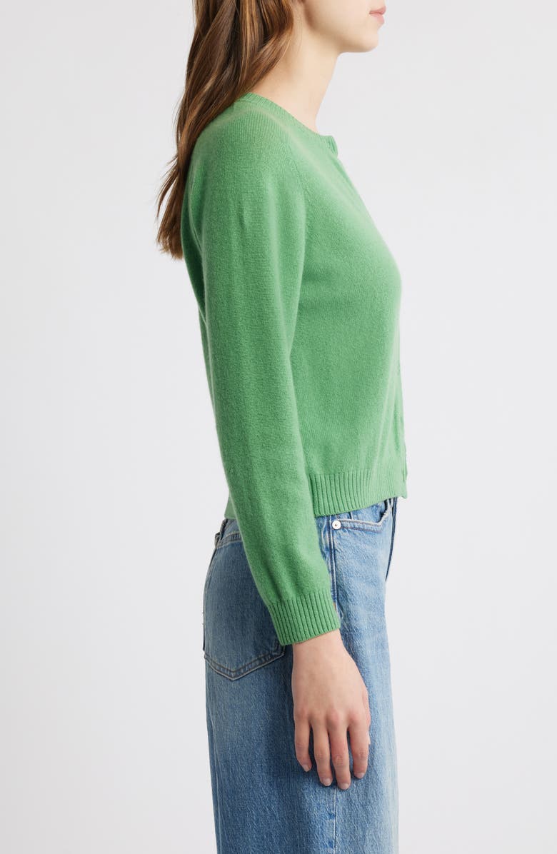 DÔEN Claudine Cashmere Cardigan, Alternate, color, Light Kelly Green