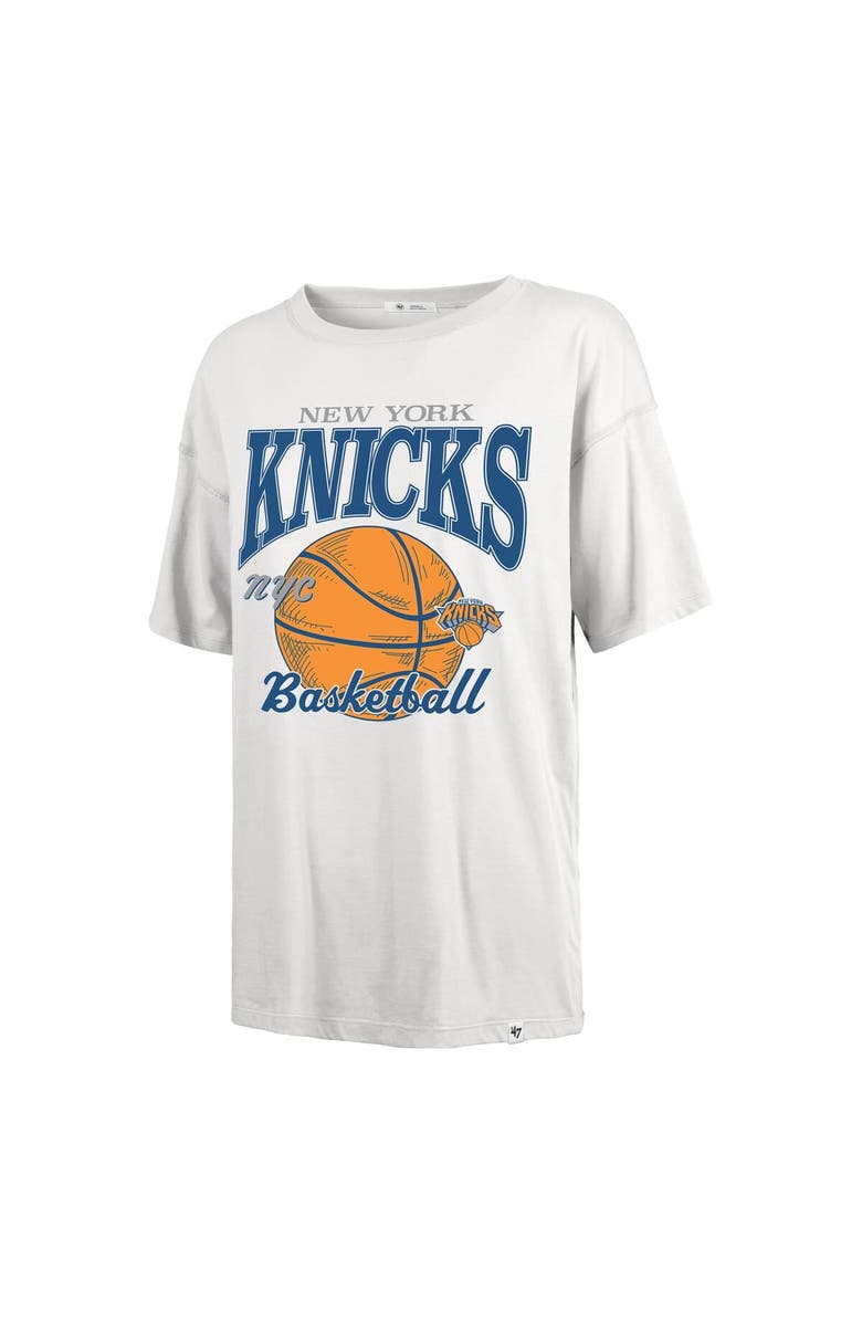 '47 Women's '47  White New York Knicks City Edition Down Court Sadie T-Shirt, Alternate, color, 