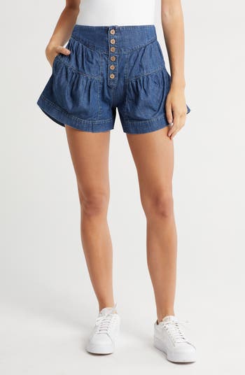Fleur Denim Shorts | Belle Blue Fleur Denim Shorts | Belle Blue