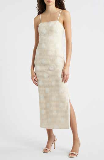 Embroidered Sheath Dress