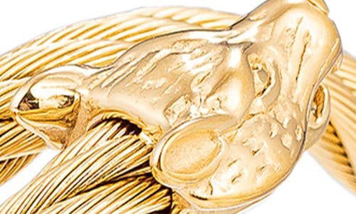 Eye Candy Los Angeles Double Wolf Coil Bracelet In Gold