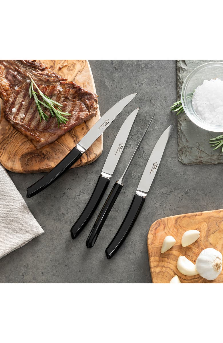 AU NAIN Le Thiers Prince Gastronome Steak Knives - Set of 4, Alternate, color, Black