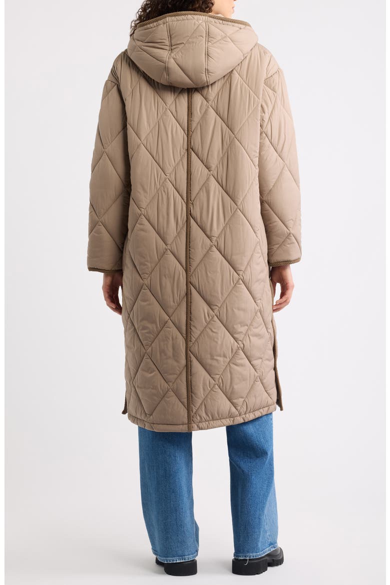 Sleeping Bag Quilted Coat, Alternate, color, DUSTYTAUPE