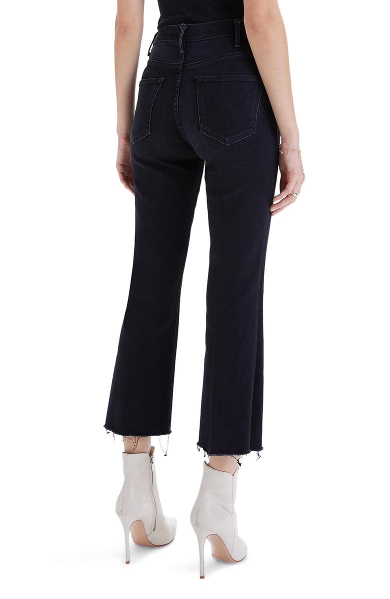 MOTHER The Hustler High Waist Fray Hem Ankle Bootcut Jeans, Alternate, color, Encounters At Night