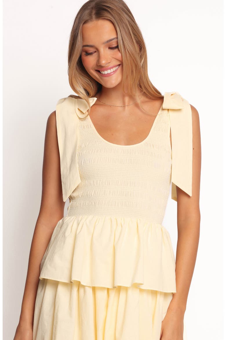 Raphael Tiered Cotton Maxi Sundress, Alternate, color, YELLOW
