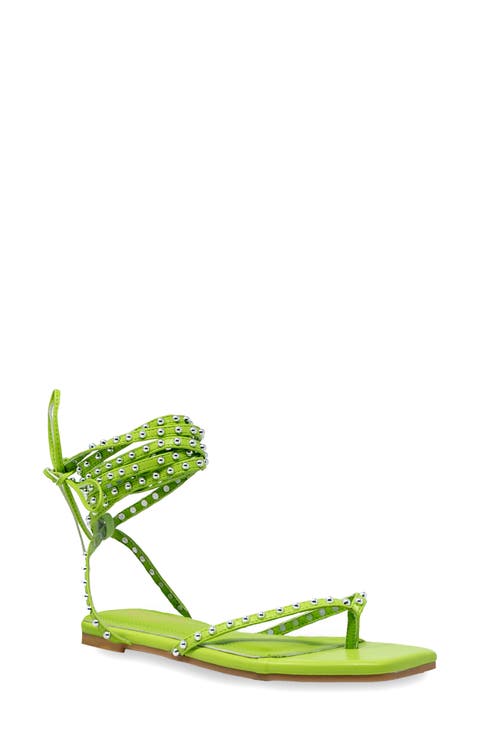 Eve Studded Ankle Wrap Sandal (Women)
