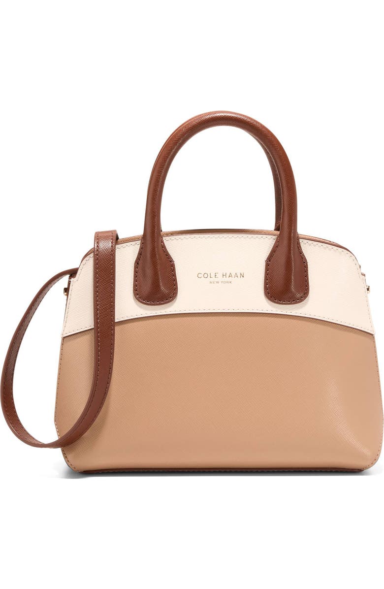 Cole Haan The Lady Small Satchel Bag, Main, color, Tuscan Sand Ivory / Cuoio