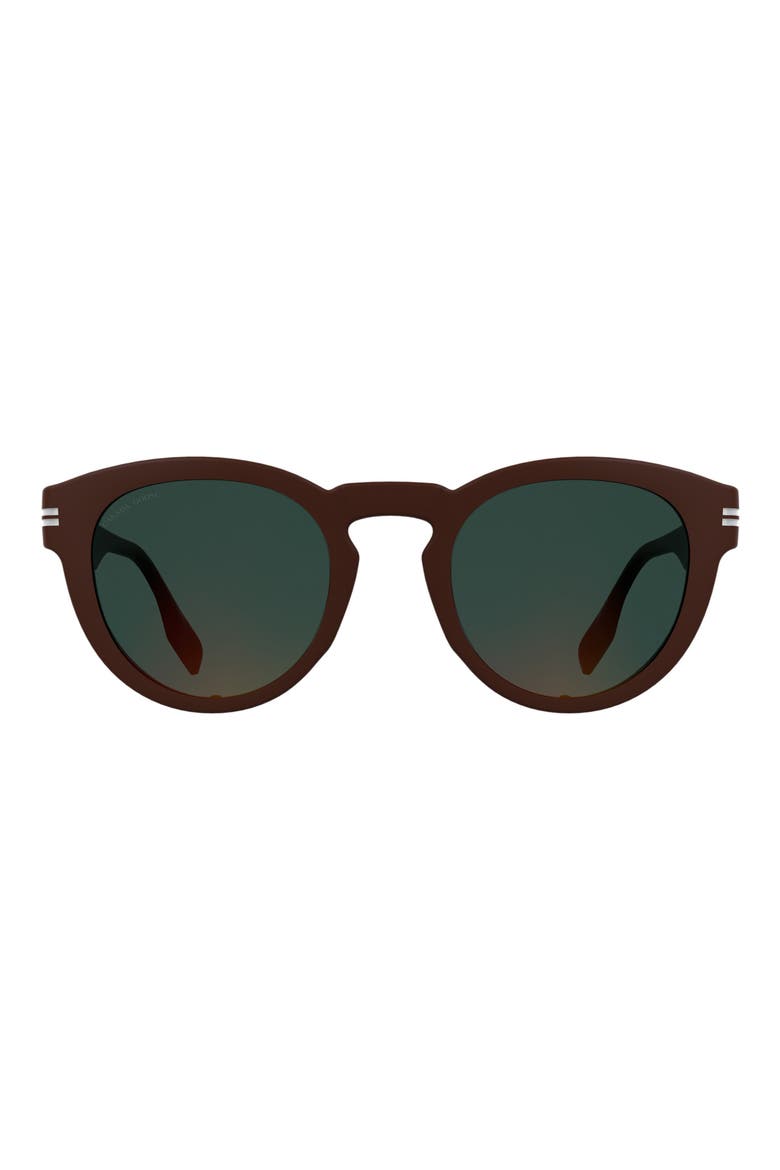 51mm Polarized Oval Sunglasses, Main, color, MATTE BURGUNDY