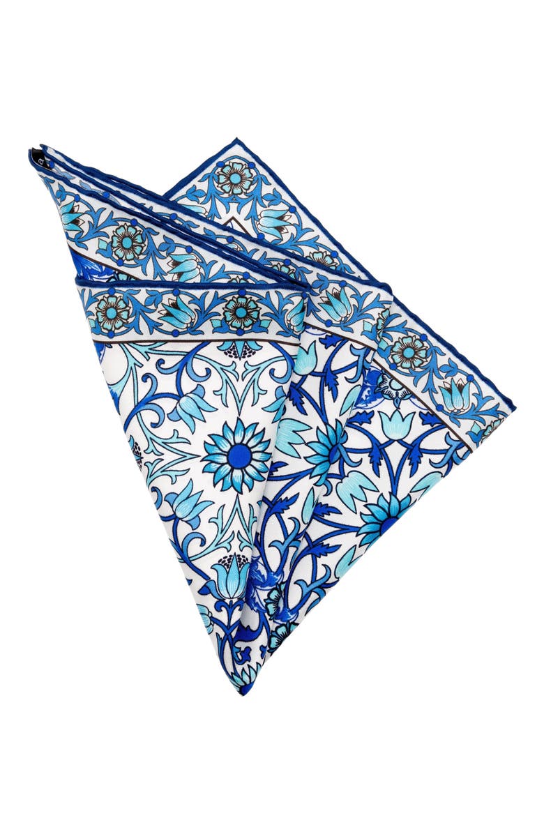 Elizabetta Itria - Silk Pocket Square for Men, Alternate, color, Blue
