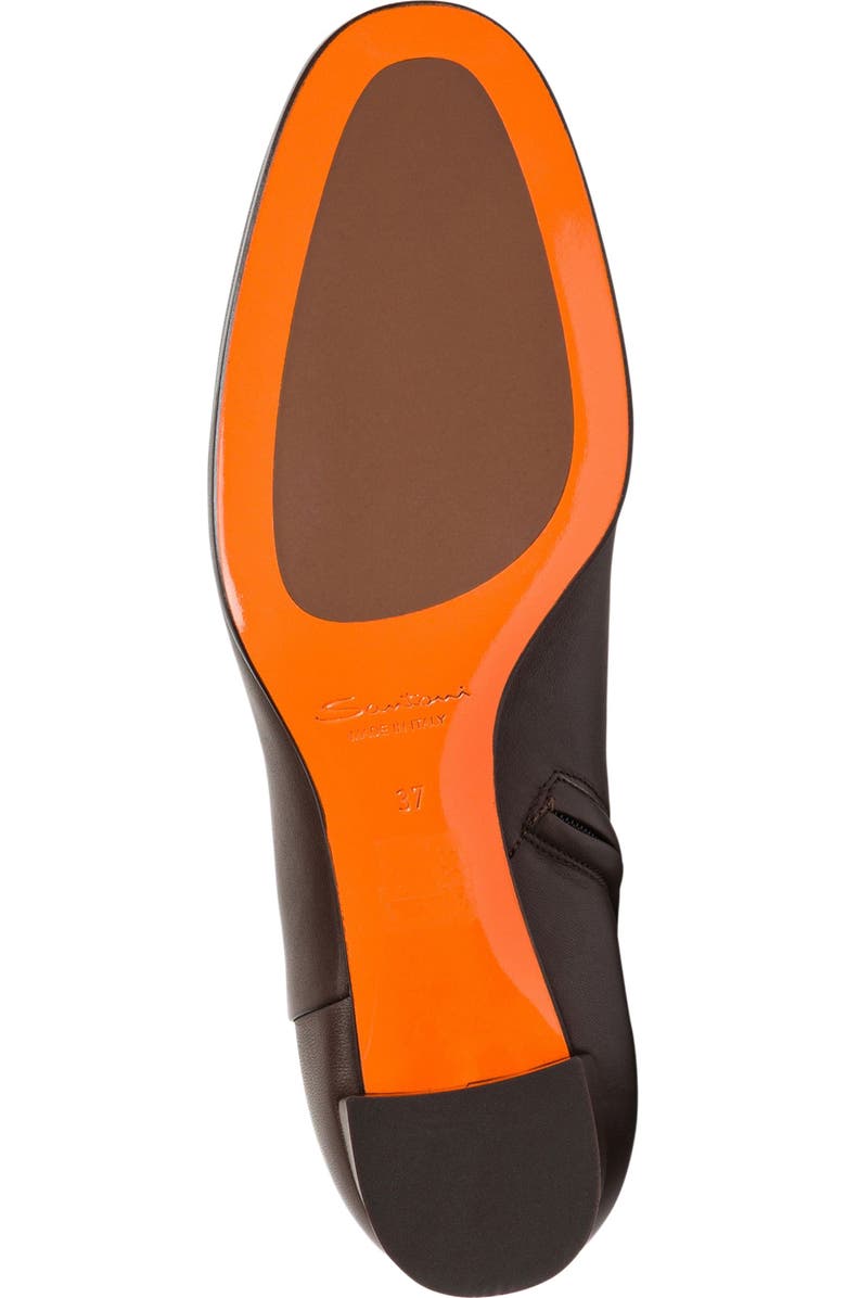 Santoni Women’s leather mid-heel ankle boot, Alternate, color, Brown