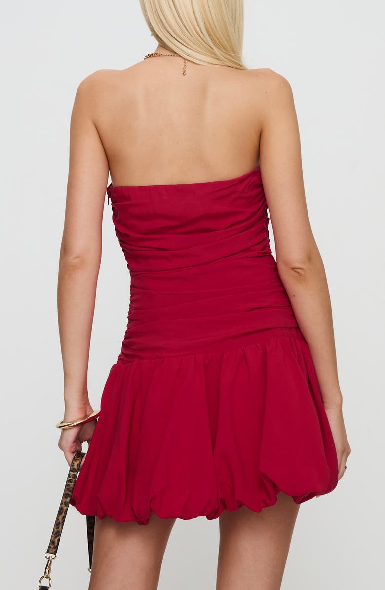 Princess Polly Glamour Ruched Strapless Bubble Minidress, Alternate, color, 