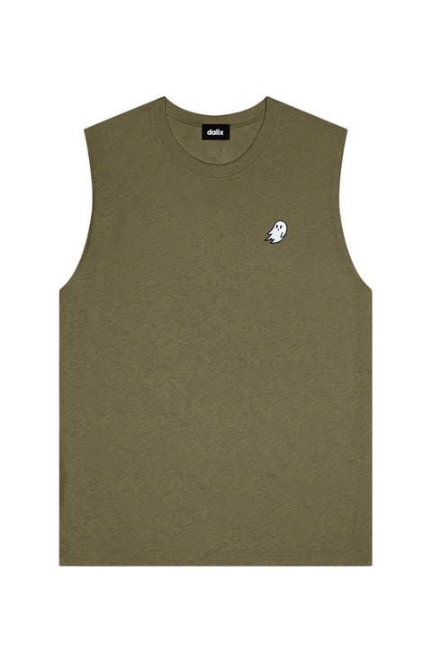 Mens Ghost Lightweight Cotton Tank
