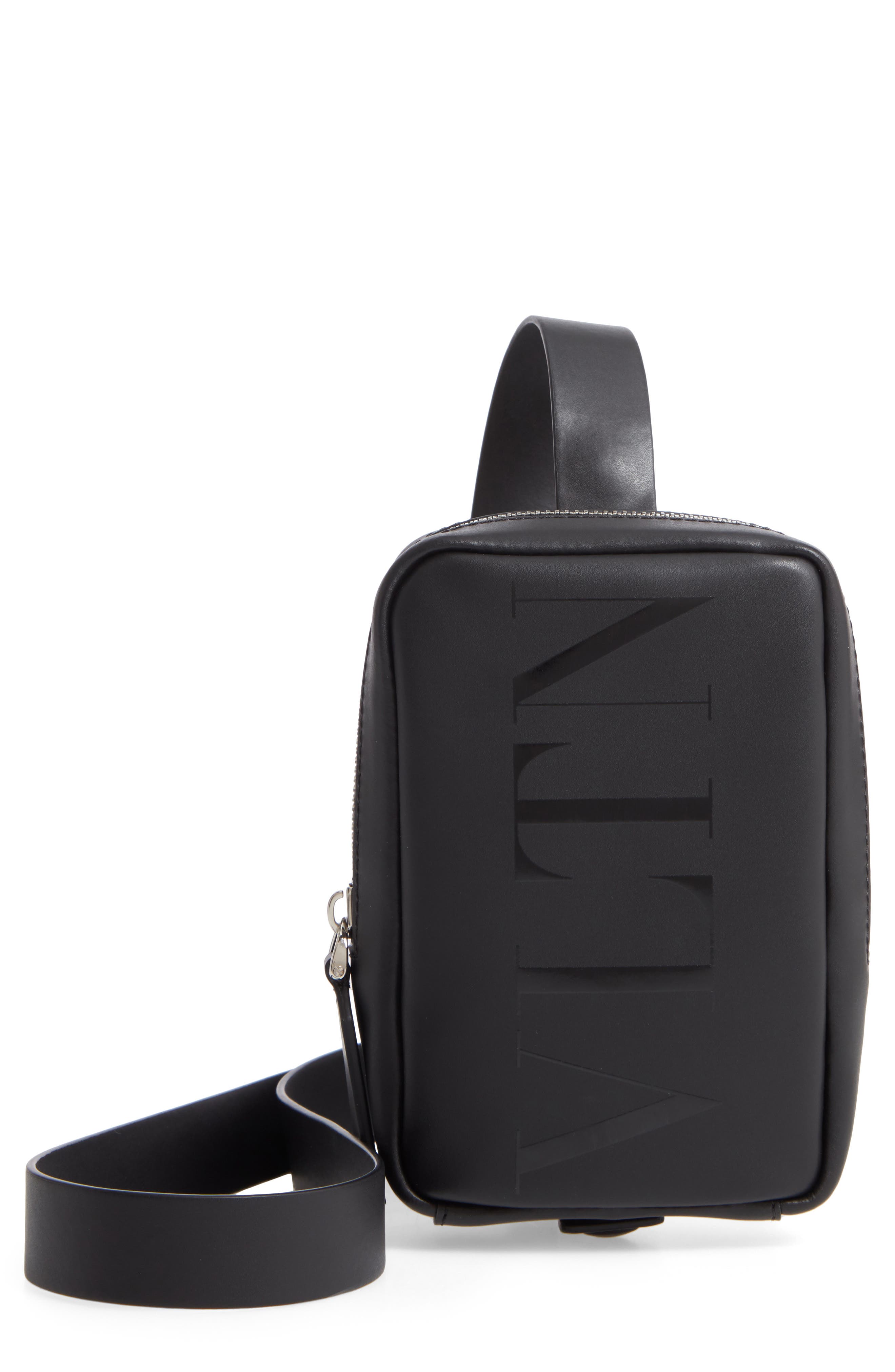 Valentino Garavani Valentino Logo Shoulder Pouch, Main, color, 