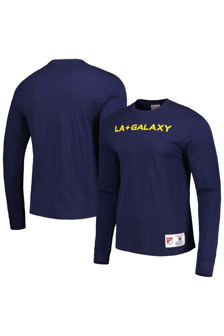 Men's Mitchell & Ness Navy LA Galaxy Legendary Long Sleeve T-Shirt, Main, color, Navy