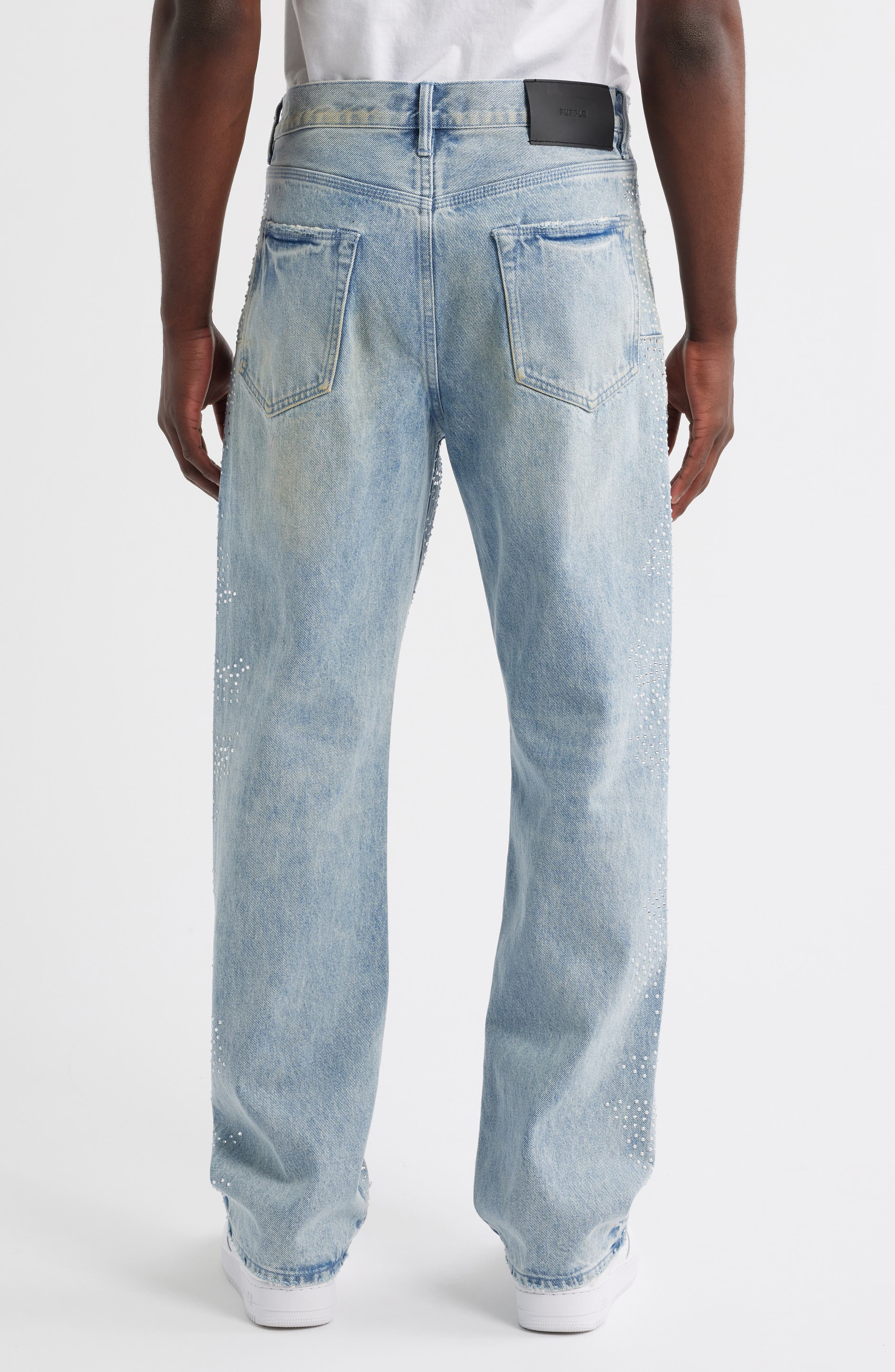 Sandstone Camo Hotfix Embellished Straight Leg Jeans - image 2