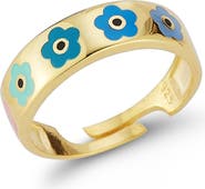 SPHERA MILANO Enamel Flower Adjustable Ring
