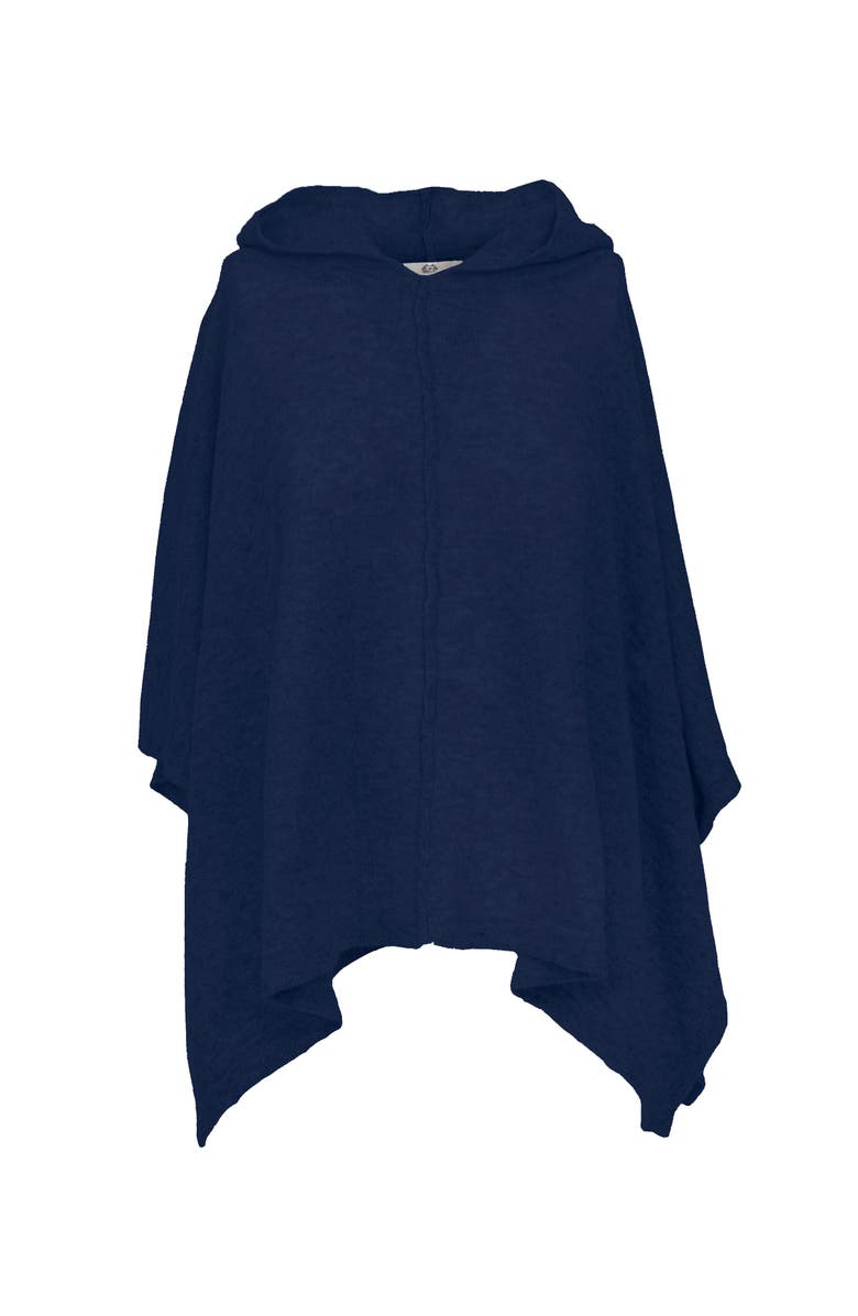Monticelli Cashmere Pure Cashmere Hoodie Poncho, Main, color, Night Blue