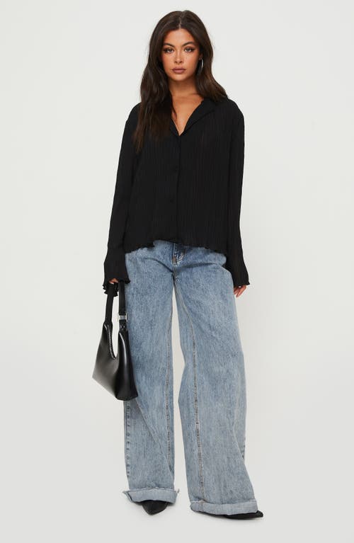 PRINCESS POLLY PRINCESS POLLY SELMA CRINKLE BUTTON-UP TOP