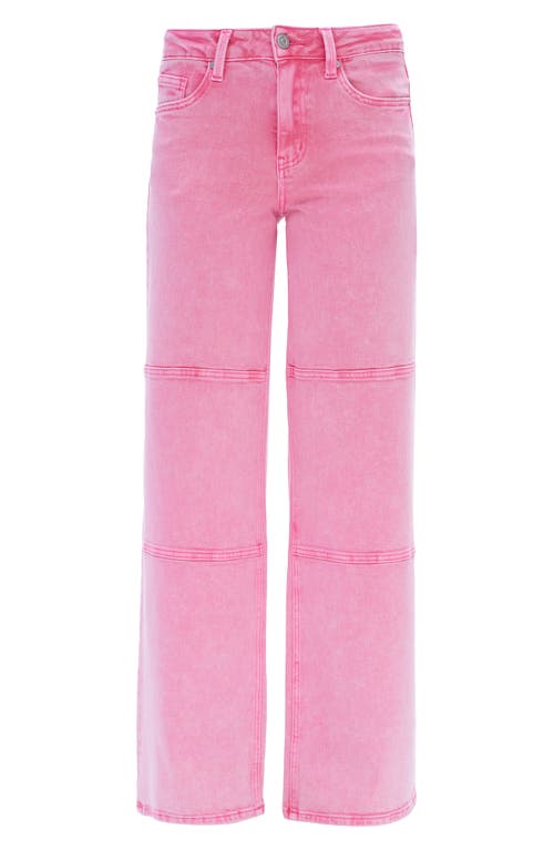 Bayeas Mid Rise Wide Leg Jeans In Pink
