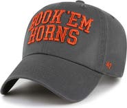'47 Men's '47 Charcoal Texas Longhorns Clean Up Adjustable Hat