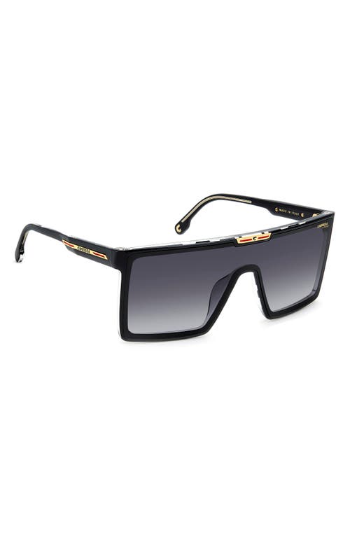 Carrera Eyewear 99mm Oversize Gradient Shield Sunglasses In Black Crystal/dark Grey