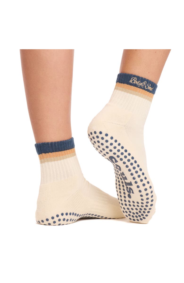 Souls. Body & Soul Grip Sock, Alternate, color, Cream