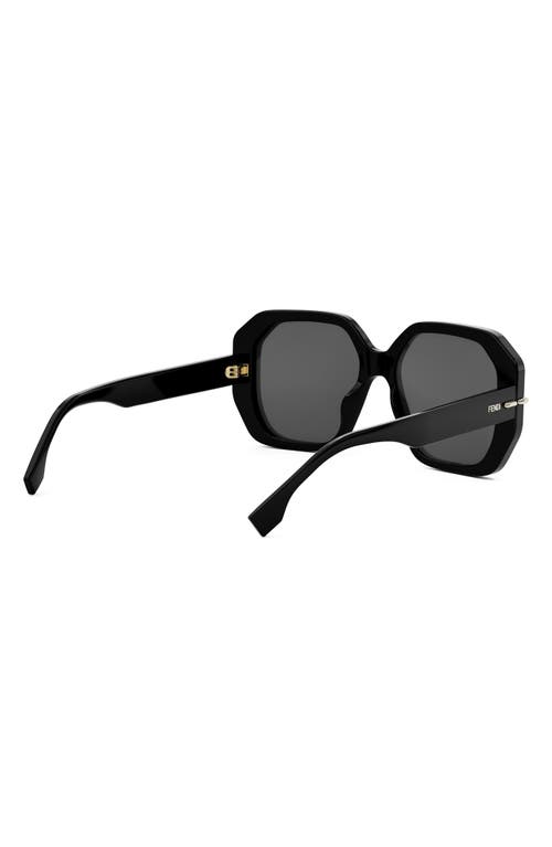 Fendi Selleria Square Sunglasses In Black