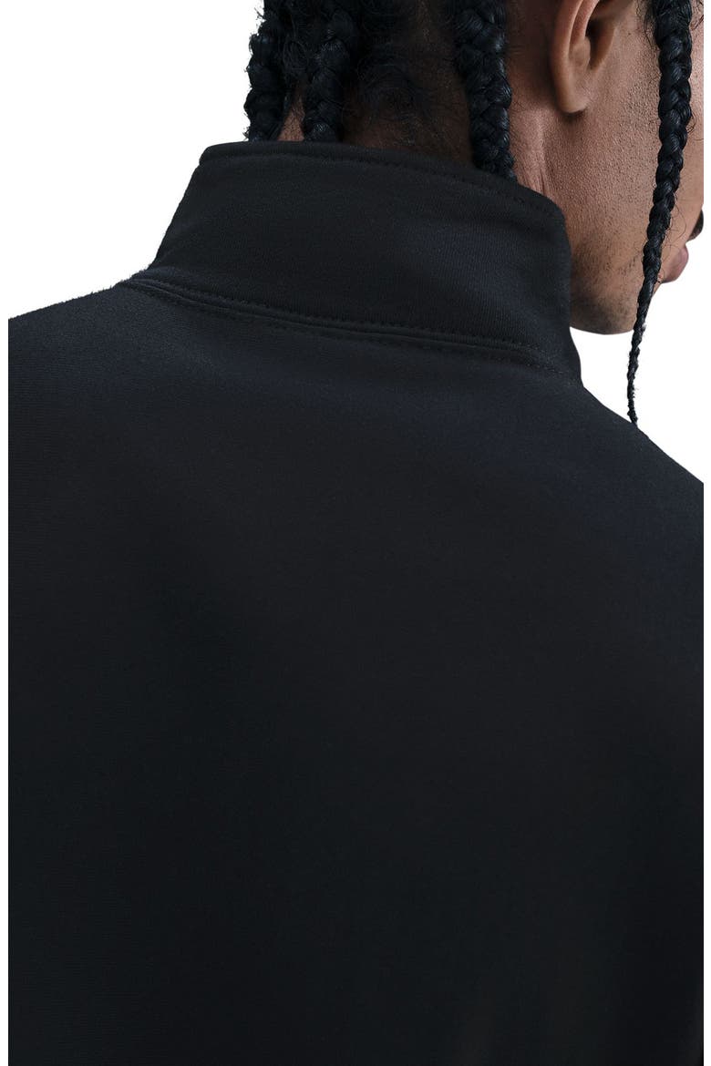 Solo Swoosh Fleece Quarter Zip Pullover, Alternate, color, BLACK/ WHITE