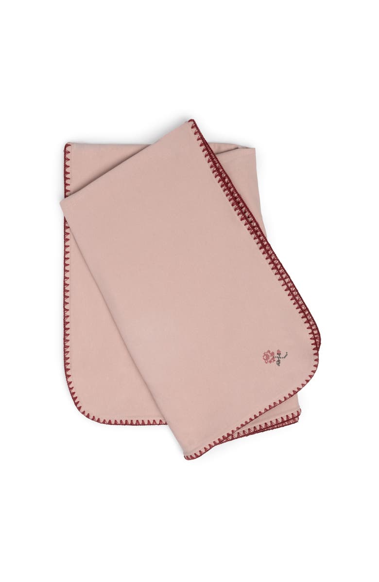 Bebe Bella Girl Embroidered Rocking Horse Blanket Knit, Main, color, Pink