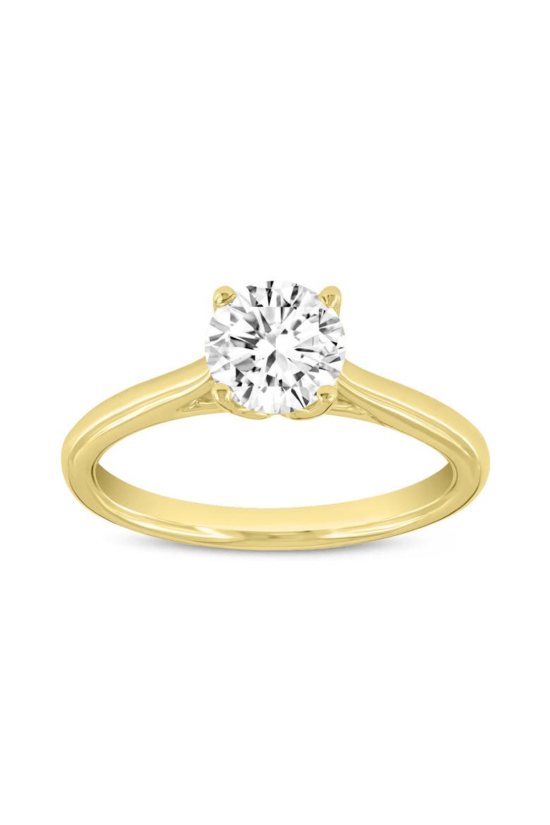 Neli 14K Yellow Gold Round Shape Lab Grown Diamond Solitaire Ring - 1 Ct, Main, color, 14K Yellow Gold