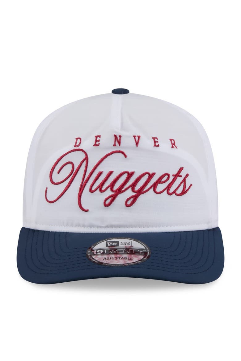 Men's New Era White/Navy Denver Nuggets 2025 NBA Draft On-Stage Nylon 19TWENTY Adjustable Hat, Alternate, color, White