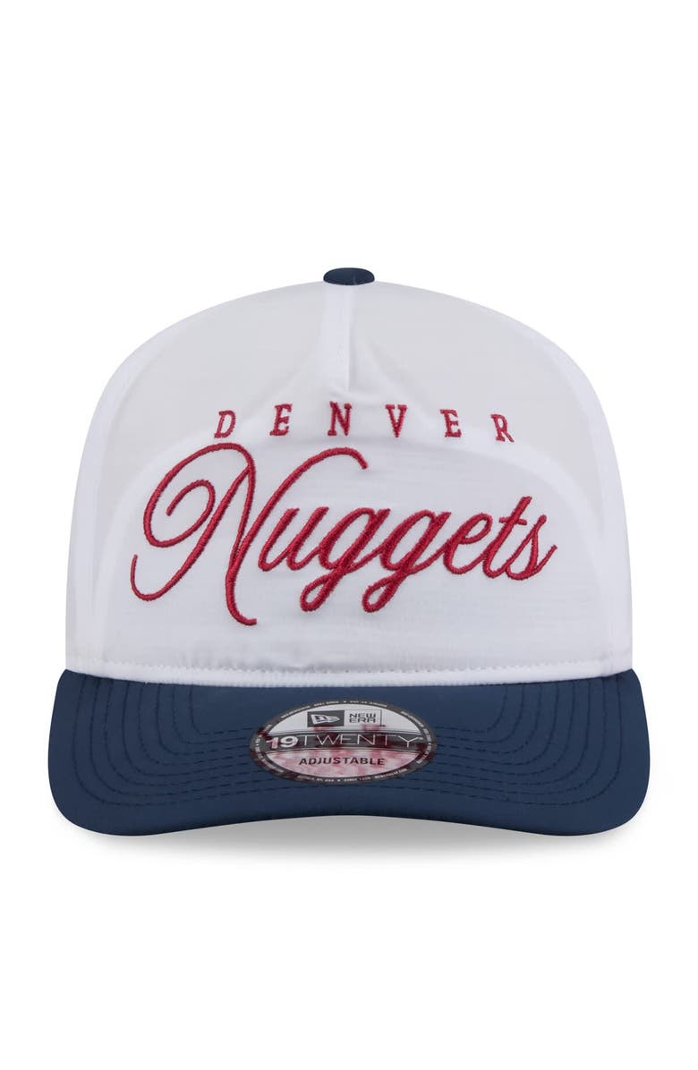 New Era Men's New Era White/Navy Denver Nuggets 2025 NBA Draft On-Stage Nylon 19TWENTY Adjustable Hat, Alternate, color, White
