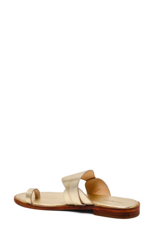 Shop Free People Barcelona Toe Loop Sandal In Gold Metallic