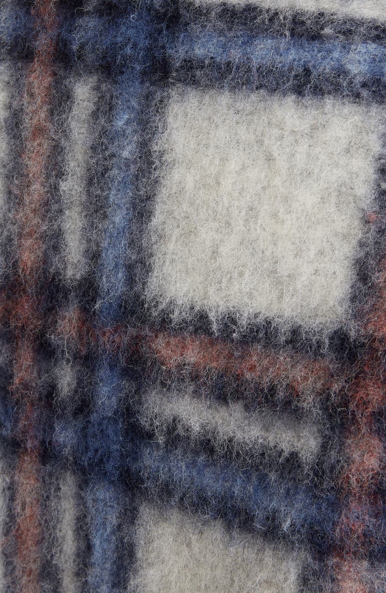 Isabel Marant Étoile Gabriel Plaid Wool Blend Coat, Alternate, color, 