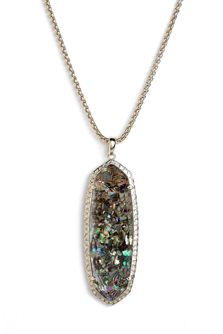 'Layden' Pendant Necklace, Alternate, color, ABALONE/ GOLD