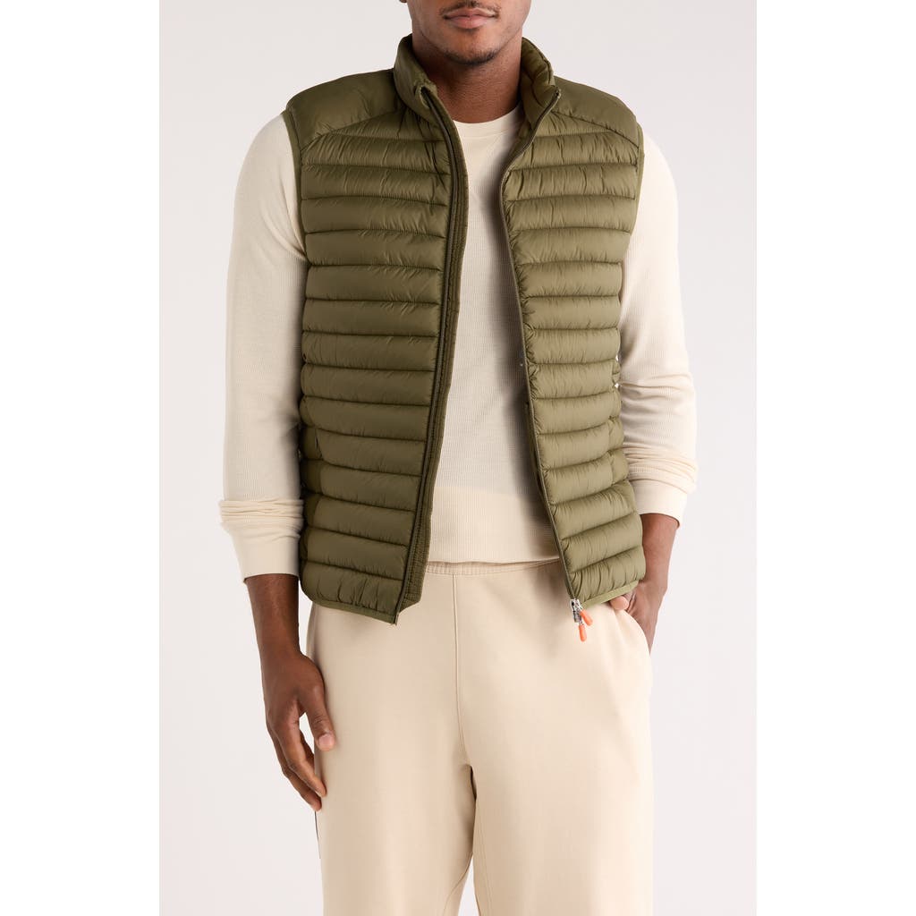 Save The Duck Remo Water Resistant Packable Puffer Vest In Green