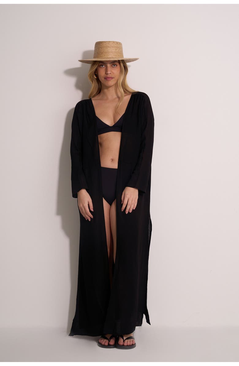 Gottex Beach Life Classic Midi Cover-Up Robe, Main, color, 