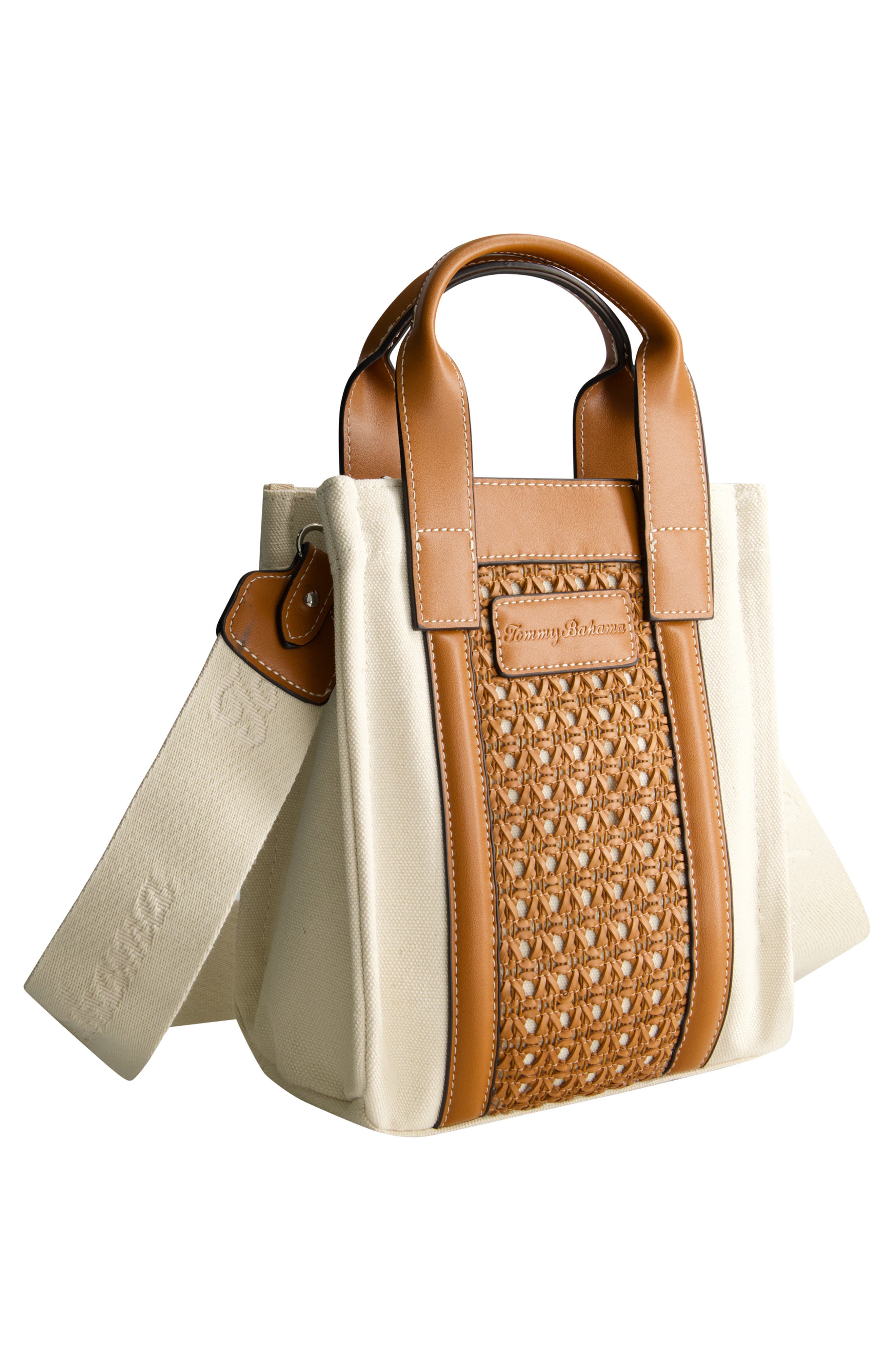 Tommy Bahama Woven North/South Tote Bag, Alternate, color, Brown