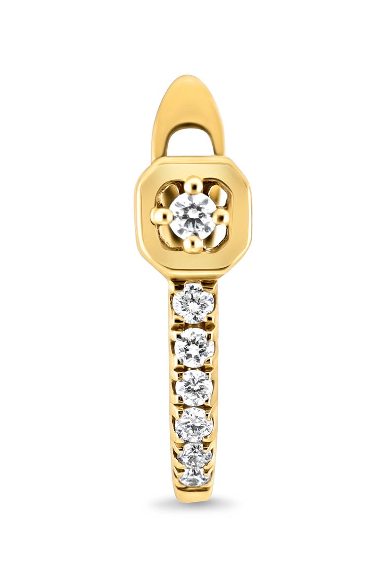 Maya 18k Gold Diamond Huggie Hoop Earrings, Alternate, color, 18KY